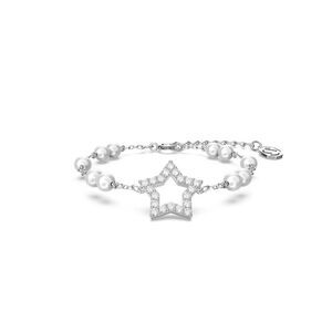 Swarovski Stella Star Bracelet | White Pearl & Crystal | Rhodium Plated | NWT